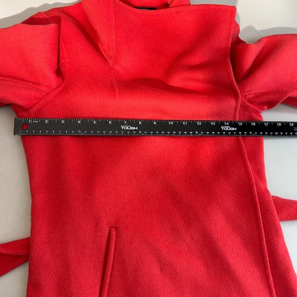 Etcetera Cardigan‎ Jacket Womens 6 Coral Wool Angora Belted Long Sleeve V-Neck - Picture 11 of 14